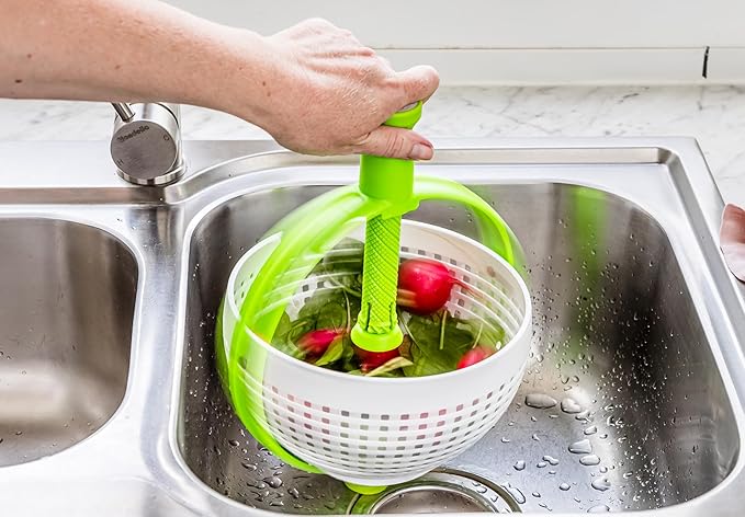 New Vegetable Rotating Drain Basket Salad Spinner Washing Dehydration Basket Kitchen Vegetable Centrifugal Washe