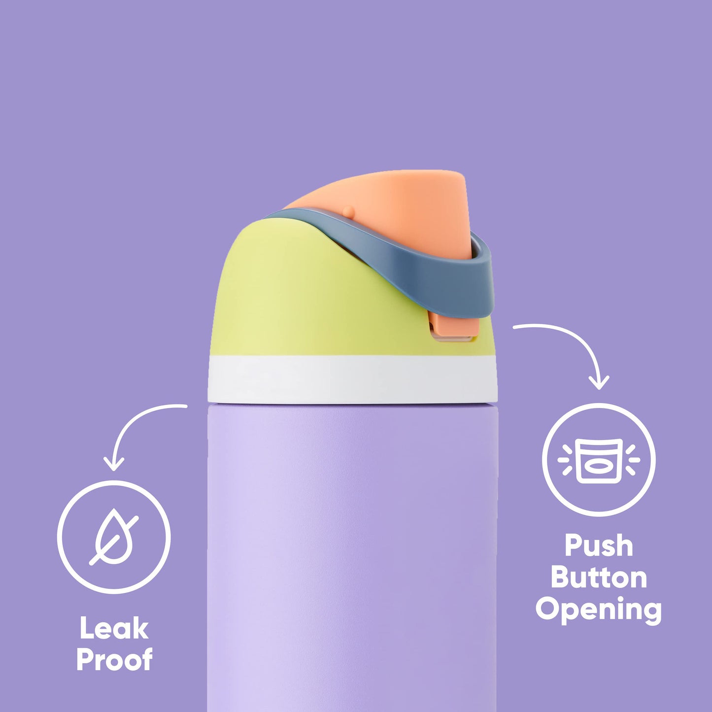 Insulated Stainless Steel Water Bottle with Straw for Sports, Travel,BPA-Free Sports Water Bottle, 24 oz