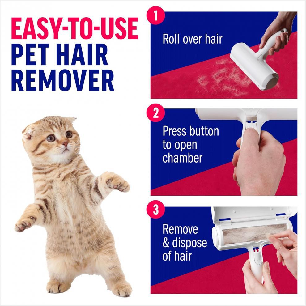 Self Cleaning Reusable Dog Cat Pet Hair Remover Brush Lint Roller Pet Fur Hair Remover for Pets Cleaner Brus