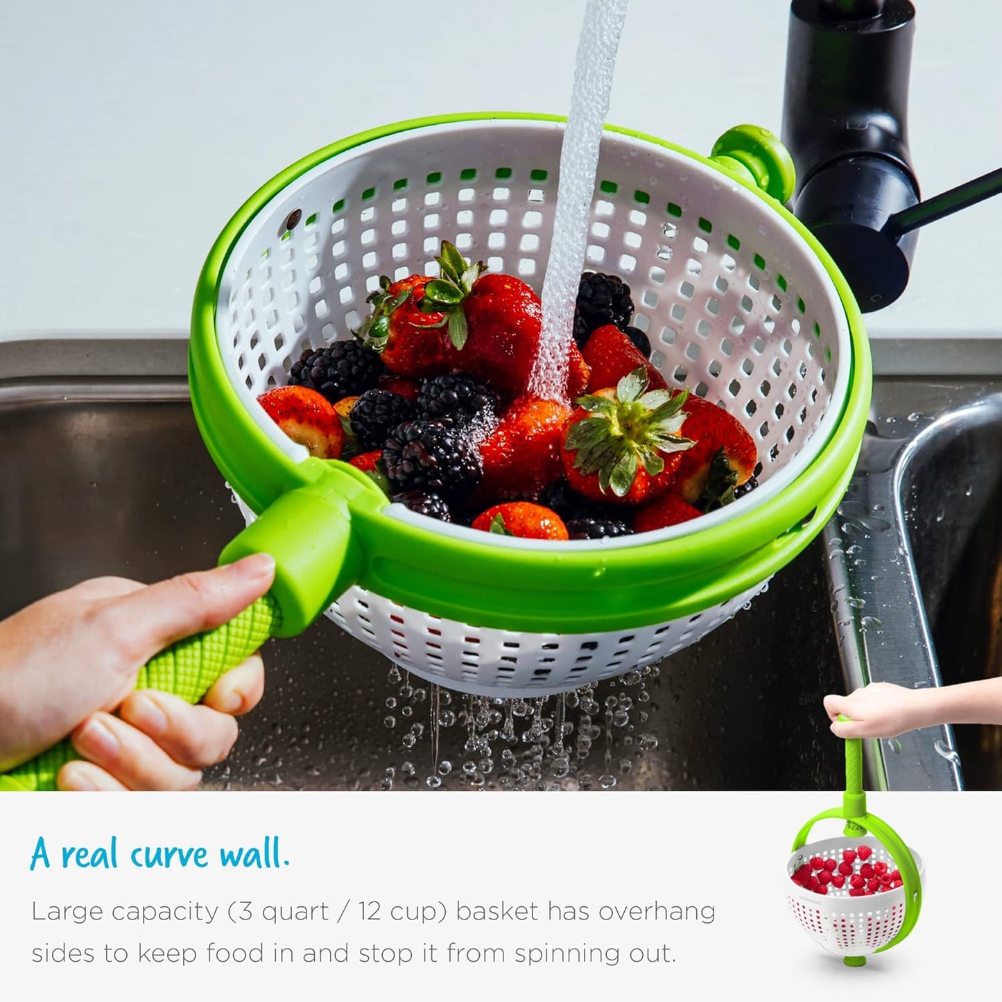 New Vegetable Rotating Drain Basket Salad Spinner Washing Dehydration Basket Kitchen Vegetable Centrifugal Washe