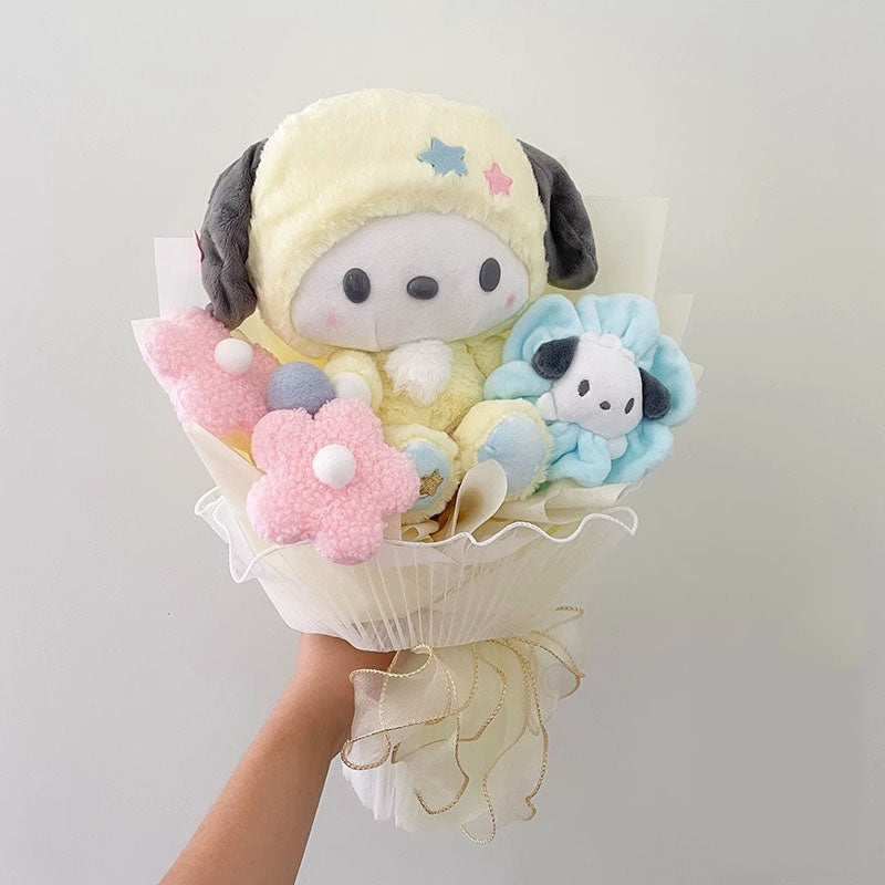 Sanrio Kawaii Cinnamoroll Mymelody Kuromi Doll Bouquet Anime Toys Flowers Birthday Graduation Valentine Christmas Gifts Toy