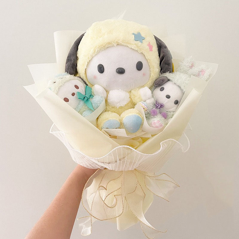 Sanrio Kawaii Cinnamoroll Mymelody Kuromi Doll Bouquet Anime Toys Flowers Birthday Graduation Valentine Christmas Gifts Toy