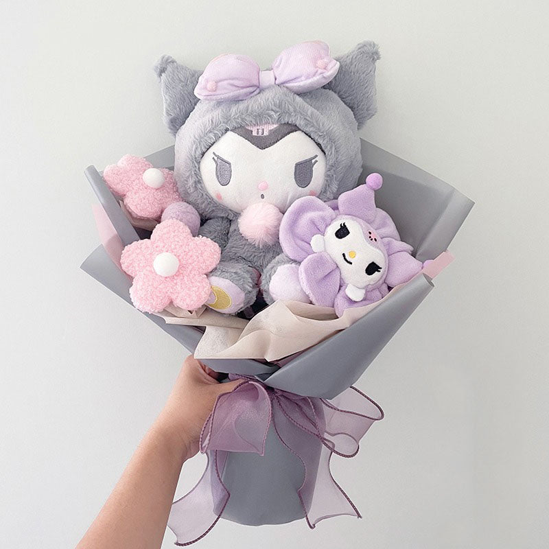 Sanrio Kawaii Cinnamoroll Mymelody Kuromi Doll Bouquet Anime Toys Flowers Birthday Graduation Valentine Christmas Gifts Toy