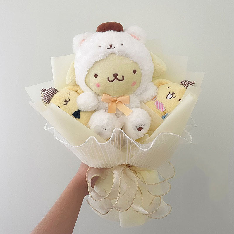 Sanrio Kawaii Cinnamoroll Mymelody Kuromi Doll Bouquet Anime Toys Flowers Birthday Graduation Valentine Christmas Gifts Toy