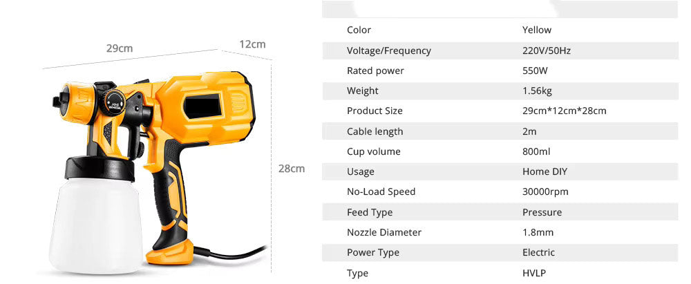 Spray Gun Paint Sprayers Airless Paint Sprayer Detachable Electric Auto Furniture Steel Coating Airbrush