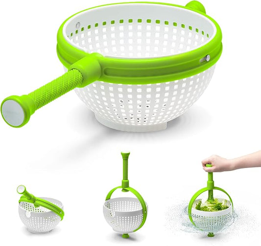 New Vegetable Rotating Drain Basket Salad Spinner Washing Dehydration Basket Kitchen Vegetable Centrifugal Washe
