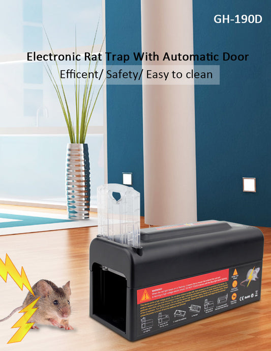 Electric Mouse Trap, No Touch No View Electric Mouse and Rat Trap Indoor for Home, Electronic Humane Mice Killer Effective Instant Kill Rodent Zapper with High Voltage Anti Escape Design Pet Safe
