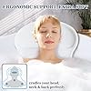 Bath Pillow Bathtub Pillow, Luxury Bath Pillows for Tub Neck and Back Support, Bath Tub Pillow Headrest with Soft 4D Mesh Fabric and Non-Slip Suction Cups, Relaxing Bath Accessories Spa Gifts