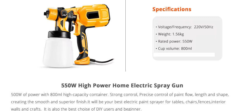 Spray Gun Paint Sprayers Airless Paint Sprayer Detachable Electric Auto Furniture Steel Coating Airbrush