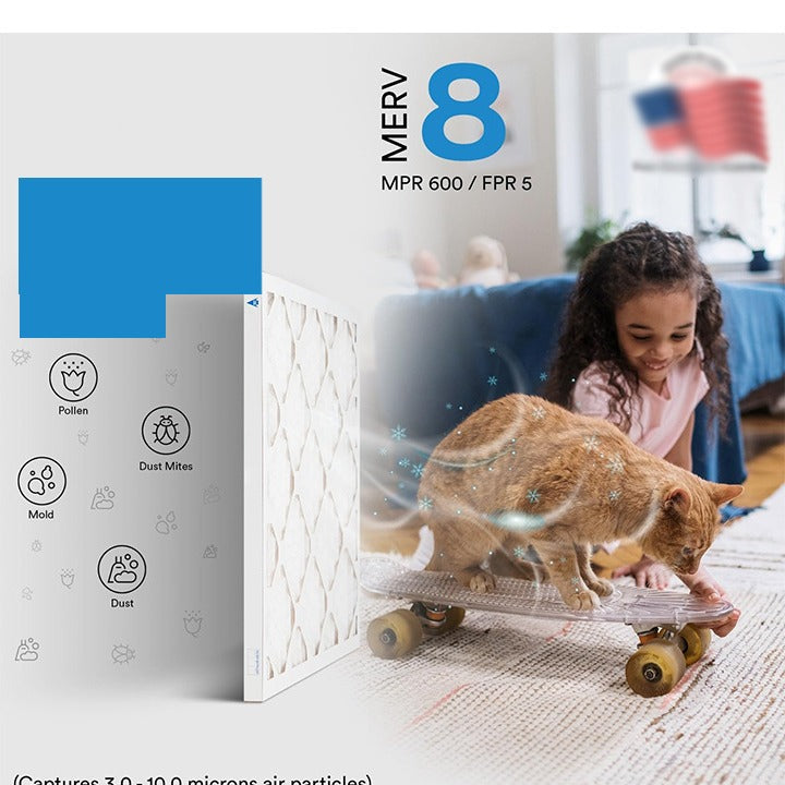 Air Filters 20x20x1, MERV 8 Dust Defense, MPR 600, Furnace Vent Air Filter (Pack of 6) - HVAC, AC Furnace Filter Replacement Set, Keep Air Fresh, Actual Size: 20x20x1