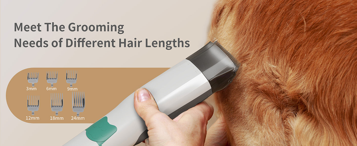 Dog Grooming Kit, Pet Grooming Vacuum with Pet Clipper Nail Grinder, Dog Hair Vacuum with 6 Pet Grooming Tools for Dogs Cats Shedding Grooming