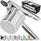 Large 15oz Potato Ricer, Heavy Duty Stainless Steel Potato Masher and Ricer Kitchen Tool, Press and Mash Kitchen Gadget For Perfect Mashed Potatoes - Everytime, Rose Gold and Black