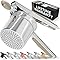 Large 15oz Potato Ricer, Heavy Duty Stainless Steel Potato Masher and Ricer Kitchen Tool, Press and Mash Kitchen Gadget For Perfect Mashed Potatoes - Everytime, Rose Gold and Black