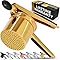Large 15oz Potato Ricer, Heavy Duty Stainless Steel Potato Masher and Ricer Kitchen Tool, Press and Mash Kitchen Gadget For Perfect Mashed Potatoes - Everytime, Rose Gold and Black