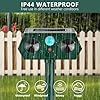 Ultrasonic Animal Repellent Outdoor Deer Repellent Devices Solar Animal Repeller Motion Activated Deterrent to Scare Cat Squirrel Rabbit Raccoon Skunk