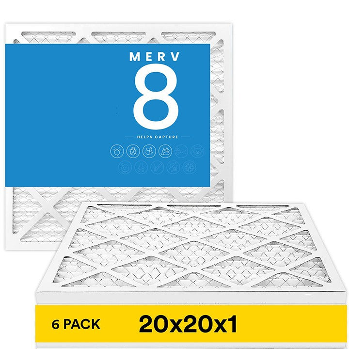 Air Filters 20x20x1, MERV 8 Dust Defense, MPR 600, Furnace Vent Air Filter (Pack of 6) - HVAC, AC Furnace Filter Replacement Set, Keep Air Fresh, Actual Size: 20x20x1