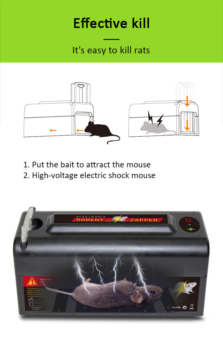 Electric Mouse Trap, No Touch No View Electric Mouse and Rat Trap Indoor for Home, Electronic Humane Mice Killer Effective Instant Kill Rodent Zapper with High Voltage Anti Escape Design Pet Safe