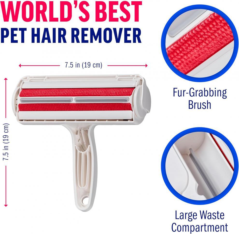 Self Cleaning Reusable Dog Cat Pet Hair Remover Brush Lint Roller Pet Fur Hair Remover for Pets Cleaner Brus
