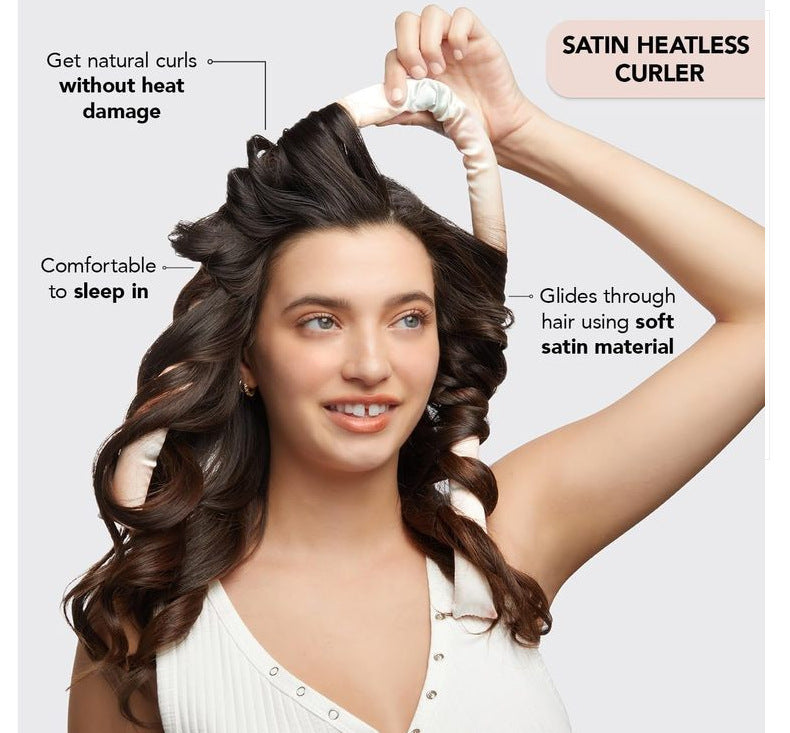 Heatless Hair Curler Set - Heatless Curls Overnight, Hair Rollers for Soft Curls & Frizz-Free Styling, No Heat Curlers To Sleep in, Curling Rod Headband with 2 Scrunchies