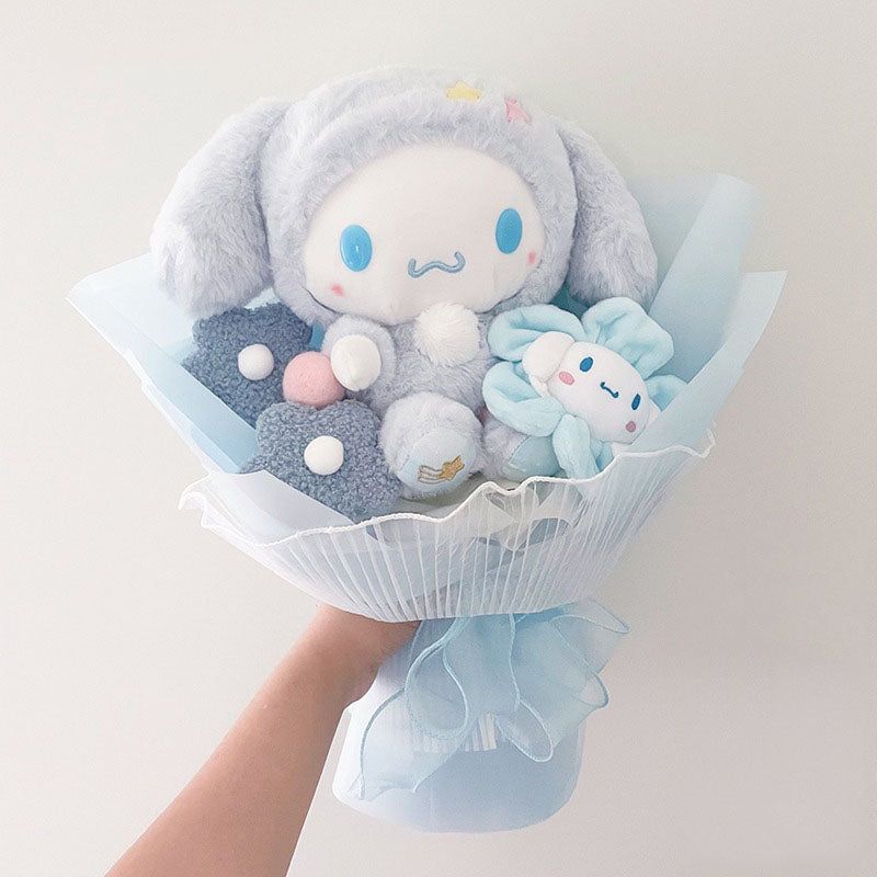 Sanrio Kawaii Cinnamoroll Mymelody Kuromi Doll Bouquet Anime Toys Flowers Birthday Graduation Valentine Christmas Gifts Toy