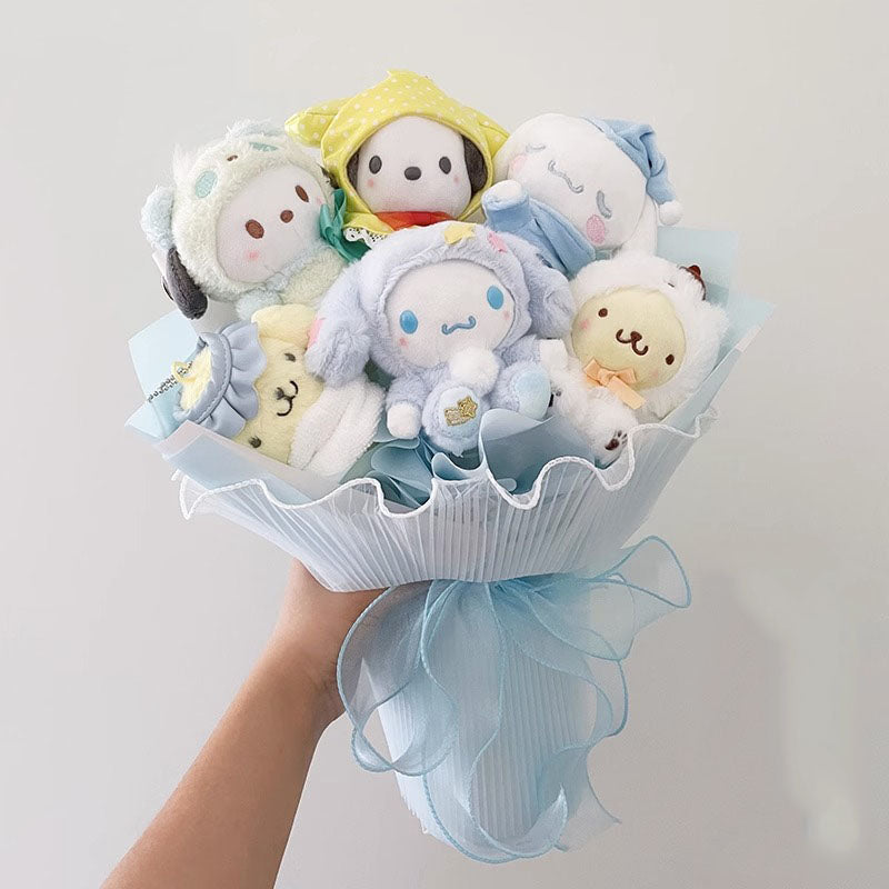 Sanrio Kawaii Cinnamoroll Mymelody Kuromi Doll Bouquet Anime Toys Flowers Birthday Graduation Valentine Christmas Gifts Toy