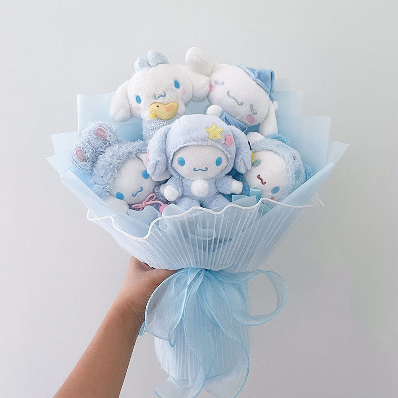 Sanrio Kawaii Cinnamoroll Mymelody Kuromi Doll Bouquet Anime Toys Flowers Birthday Graduation Valentine Christmas Gifts Toy