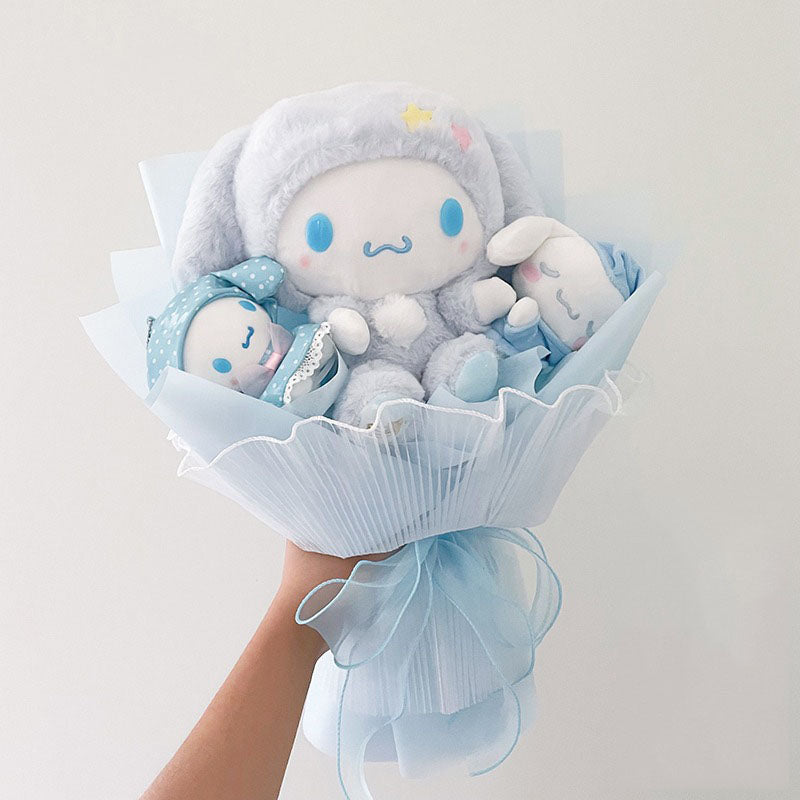 Sanrio Kawaii Cinnamoroll Mymelody Kuromi Doll Bouquet Anime Toys Flowers Birthday Graduation Valentine Christmas Gifts Toy