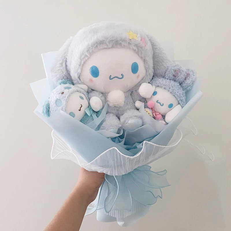 Sanrio Kawaii Cinnamoroll Mymelody Kuromi Doll Bouquet Anime Toys Flowers Birthday Graduation Valentine Christmas Gifts Toy