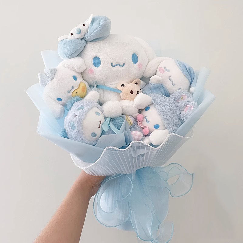 Sanrio Kawaii Cinnamoroll Mymelody Kuromi Doll Bouquet Anime Toys Flowers Birthday Graduation Valentine Christmas Gifts Toy