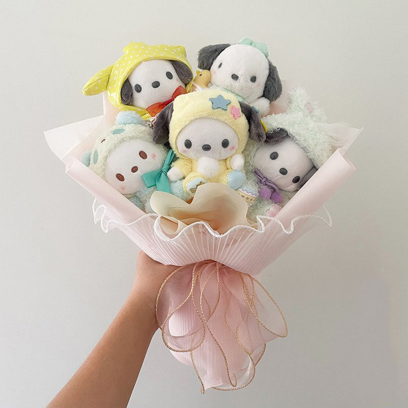 Sanrio Kawaii Cinnamoroll Mymelody Kuromi Doll Bouquet Anime Toys Flowers Birthday Graduation Valentine Christmas Gifts Toy