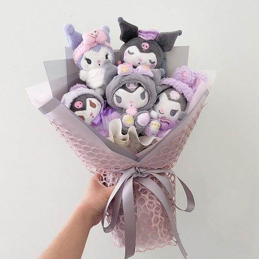 Sanrio Kawaii Cinnamoroll Mymelody Kuromi Doll Bouquet Anime Toys Flowers Birthday Graduation Valentine Christmas Gifts Toy