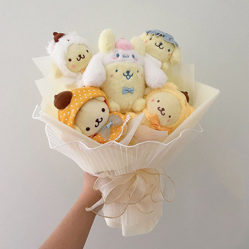 Sanrio Kawaii Cinnamoroll Mymelody Kuromi Doll Bouquet Anime Toys Flowers Birthday Graduation Valentine Christmas Gifts Toy